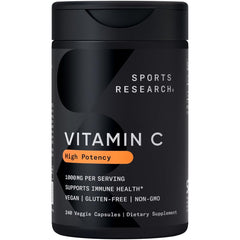 Sports Research Vitamin C 1000 mg bottle - front view