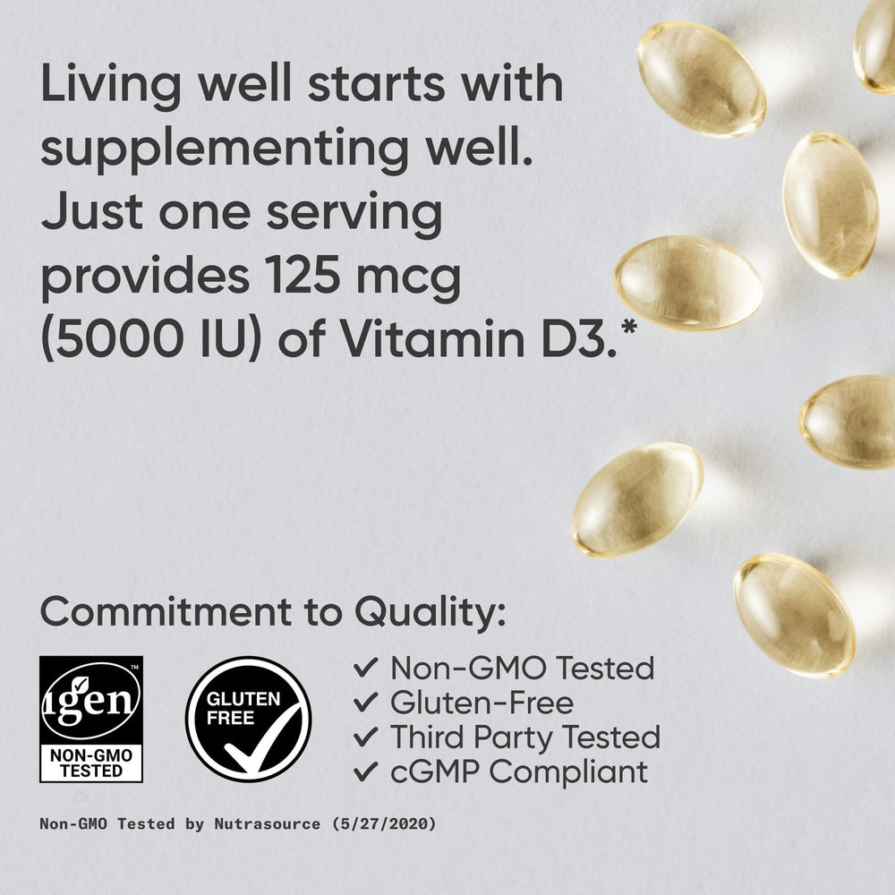 Cholecalciferol Vitamin D3 with coconut oil for enhanced absorption