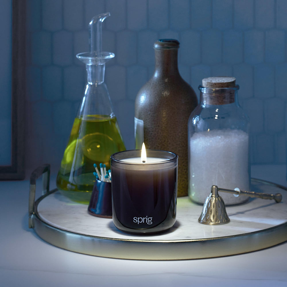Eco-friendly packaging and recyclable box for Sprig Breathe candle