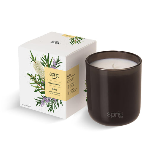 Sprig by Kohler Shield aromatherapy candle 8 oz with rosemary and tea tree scent