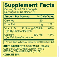 Close-up of easy-to-swallow mini softgels