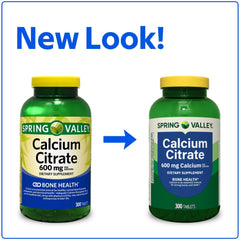 Calcium citrate 600 mg serving illustration for bone health