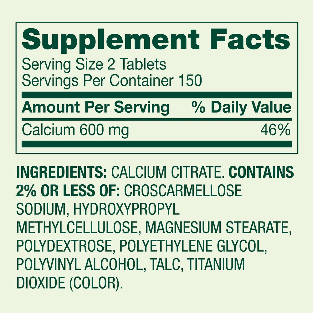 Supplement facts panel close-up