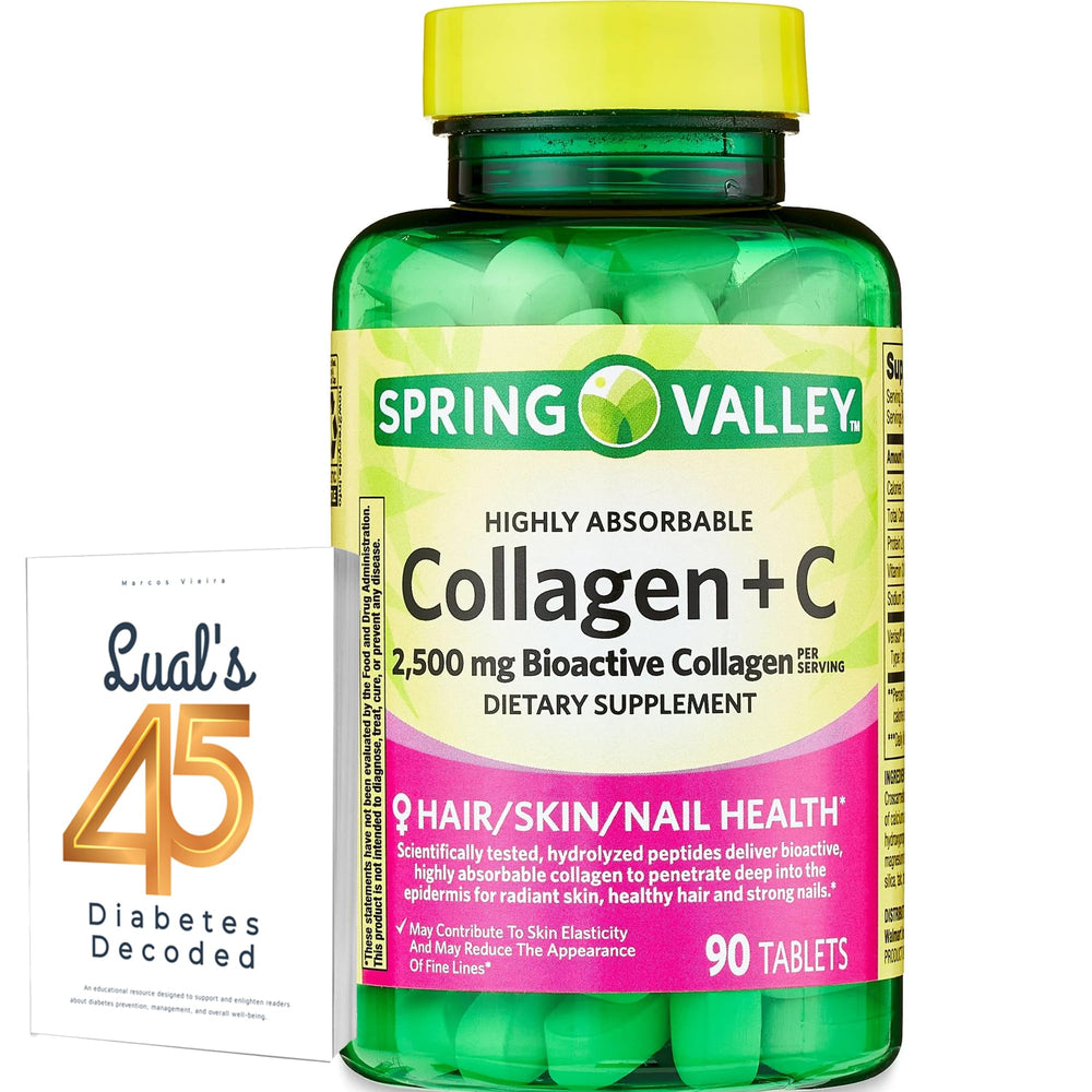 Spring Valley Collagen + C Tablets bottle front view