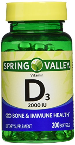 Two Spring Valley Vitamin D3 bottles Twin Pack with labels visible