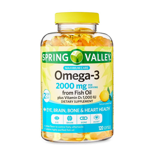 Spring Valley Omega-3 2000 mg 120-count bottle