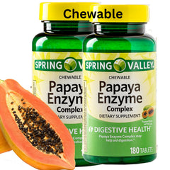 Spring Valley Papaya Enzyme Chewable tablets package - 360 vegan tablets