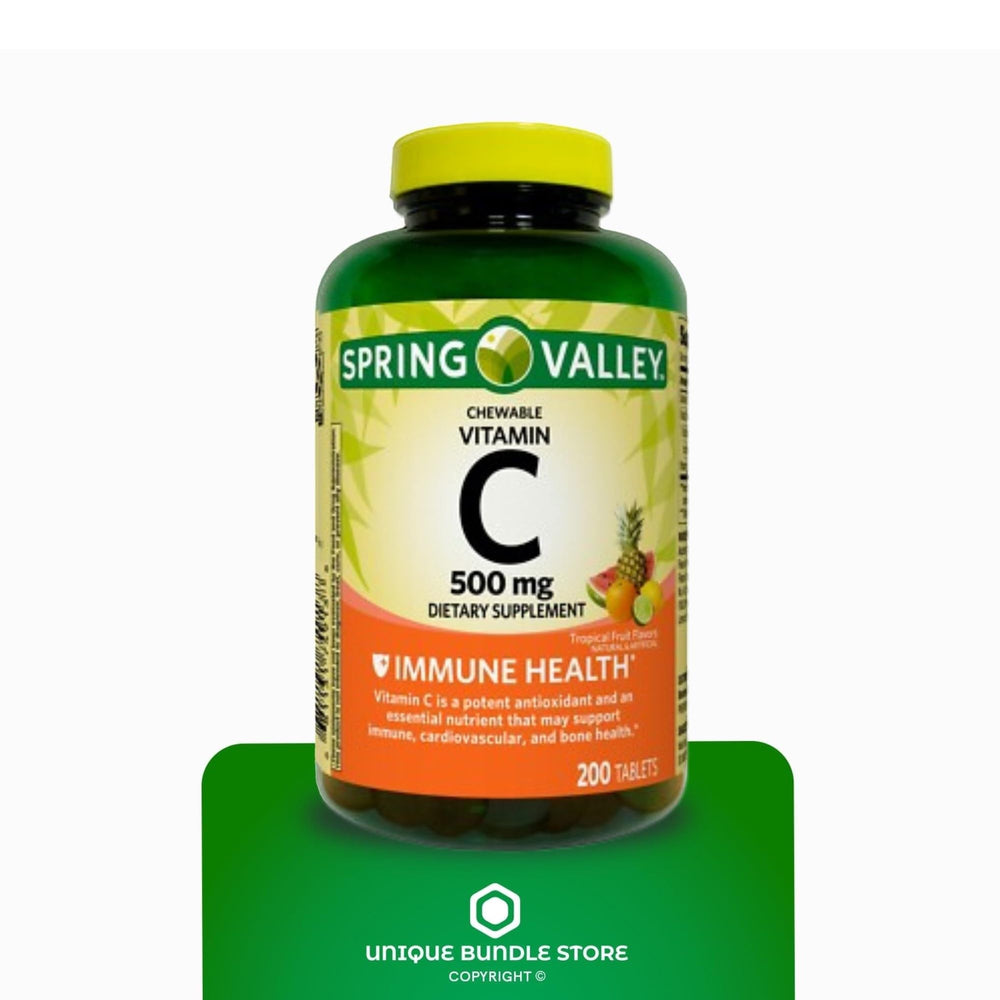 Gluten-free and lactose-free label on Vitamin C chewables