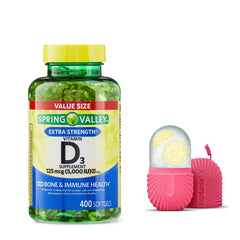 Spring Valley Vitamin D3 softgels bottle with 400 count