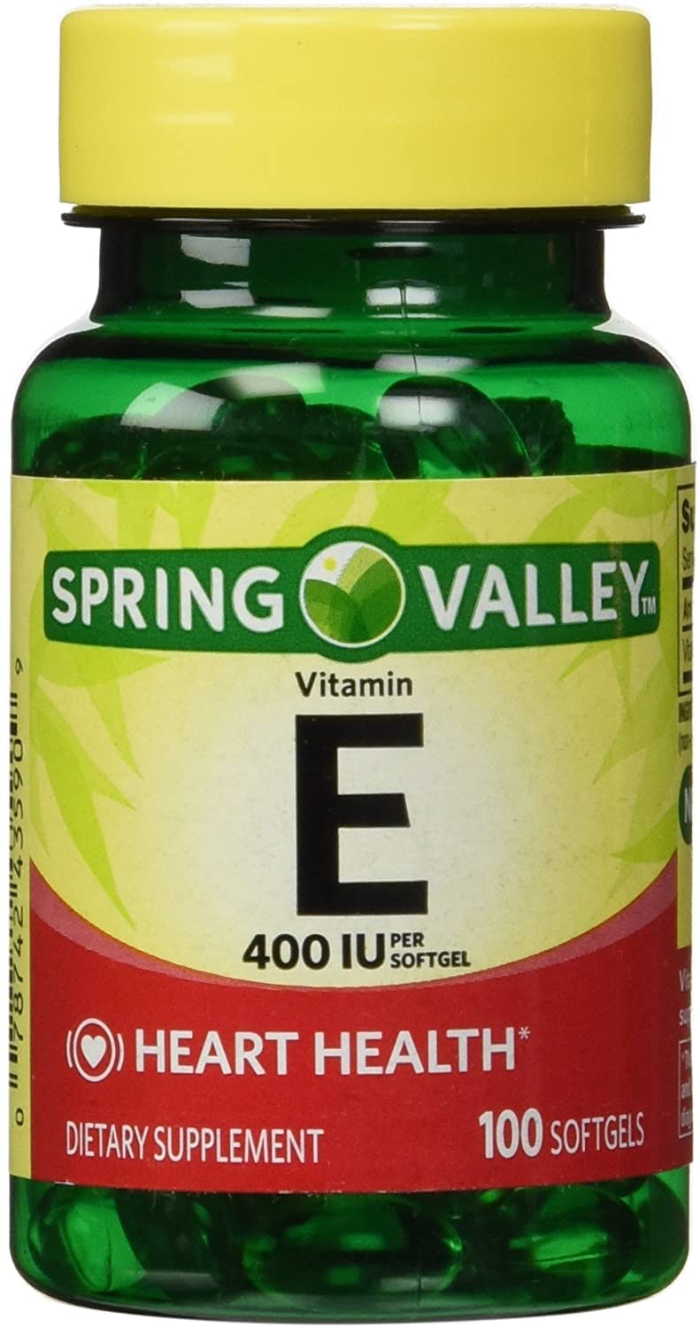 Spring Valley Vitamin E 400 IU Water Soluble Softgels, 100 Softgels