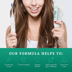 Packaging of SprinJene Natural Fluoride Toothpaste 4-pack