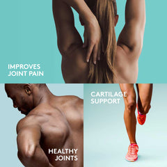 Five active ingredients: collagen, glucosamine sulfate, MSM, turmeric, hyaluronic acid