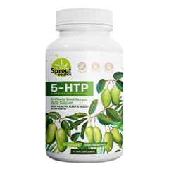 Sprout Source 5-HTP supplement bottle front view