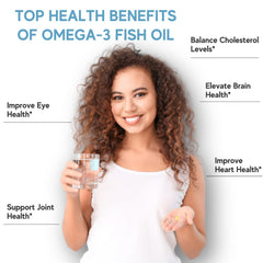 Omega-3 supporting brain and eye health illustration