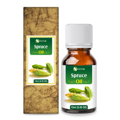 Spruce Oil Tsuga Canadensis therapeutic essential oil in amber 15ml bottle