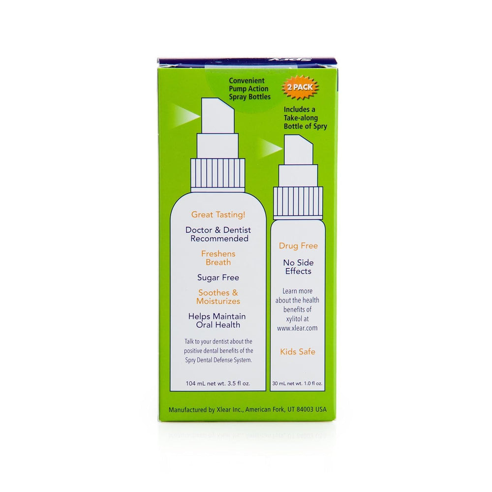 Usage image showing spray directions for fresh breath