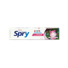 Spry Kids Bubble Gum Toothpaste 5oz back view with directions