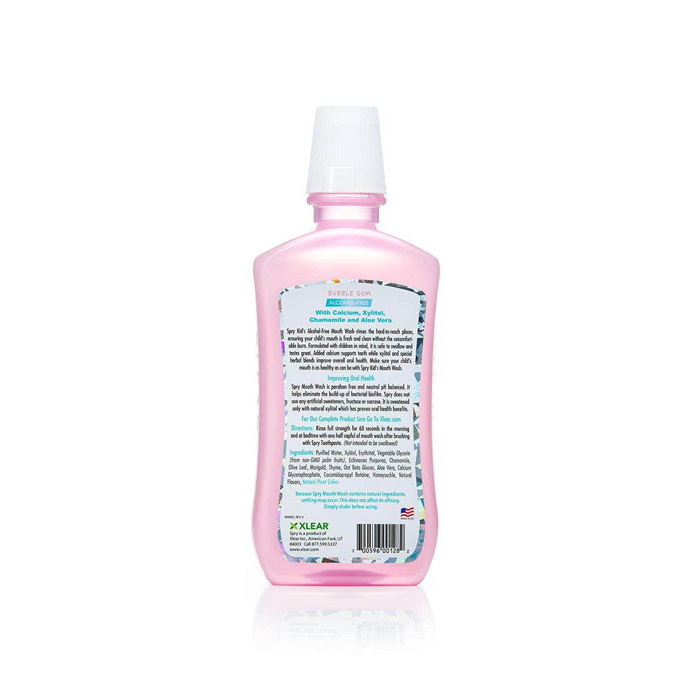 Pack of two Spry Mouthwash bottles on white background
