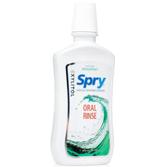 Spry mouthwash Spearmint 16 oz bottle in a 2-pack on a bathroom counter