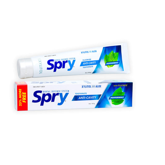 Front view of Spry Natural Xylitol Toothpaste 5oz