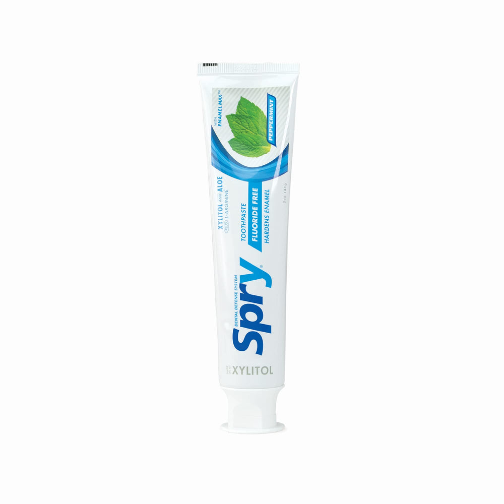 Xylitol and calcium remineralization ingredients highlighted on label