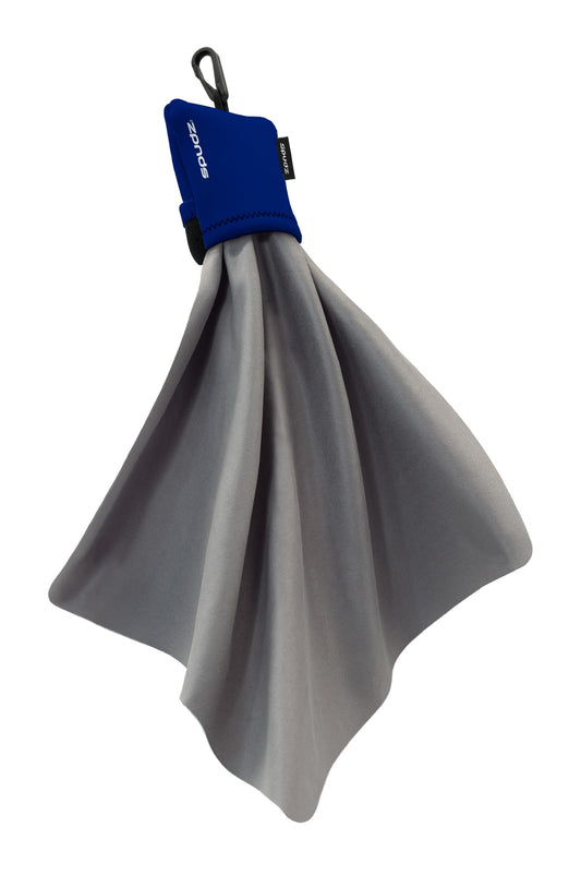 SPUDZ Ultra microfiber lens cloth attached to closable neoprene pouch