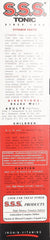 Nutrition facts panel for SSS Company S.S.S. Tonic Liquid Large 20 oz