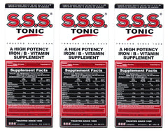 Nutrition facts panel for S.S.S. Tonic 10oz