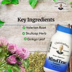 Herbal ingredients: St. John's Wort, Valerian Root, Skullcap Herb