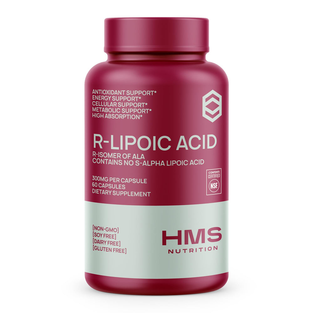Stabilized R-Lipoic Acid 300mg bottle on white background