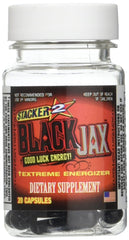 Stacker 2 Black Jax capsules bottle – front view