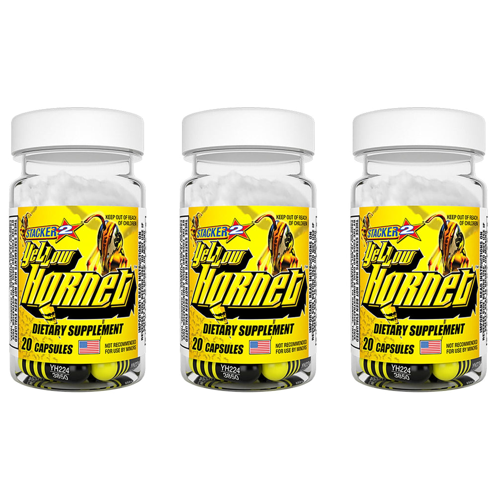 STACKER 2 Yellow Hornet (3) 20-count bottles - front view