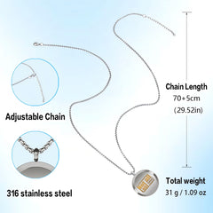 Close-up of stainless steel diffuser pendant