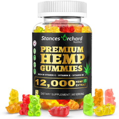 STANCES ORCHARD Hemp Gummies bottle on a white background