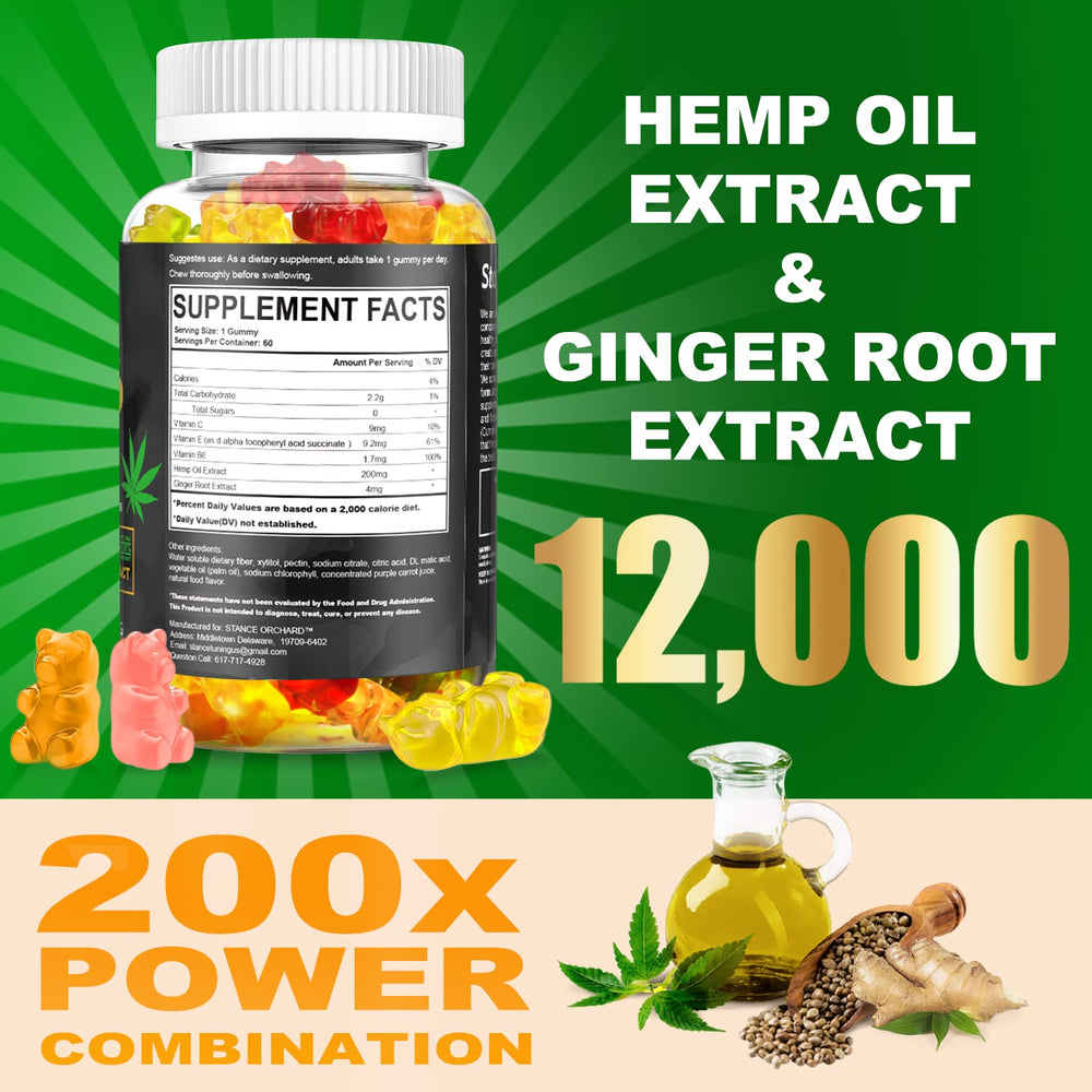 Assorted fruit-flavored hemp gummies