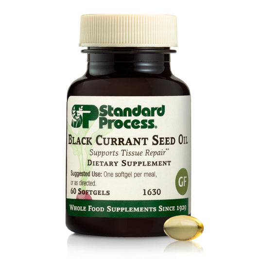 Standard Process Black Currant Seed Oil bottle label
