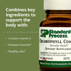 Chlorophyll Complex bottle emphasizing antioxidant activity