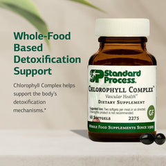 Chlorophyll Complex bottle highlighting immune support