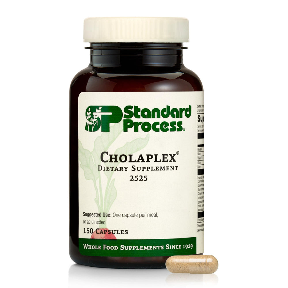 Cholaplex bottle front view with Standard Process label