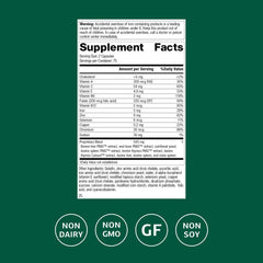 Vitamins B12, B6, A, C and E listed for Immuplex immune support