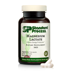 Standard Process Magnesium Lactate 90 Capsules bottle on white background