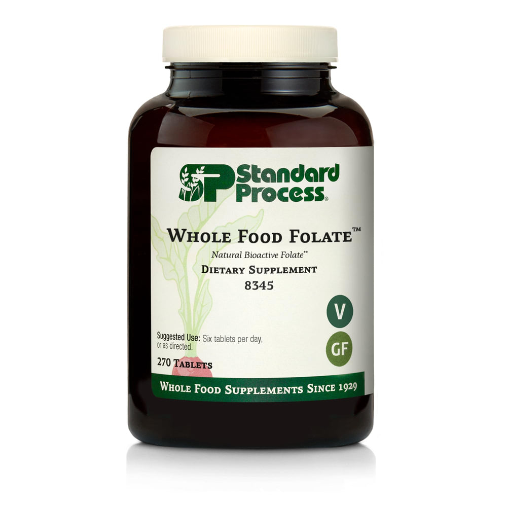 Standard Process Whole Food Folate bottle showing 270 tablets
