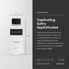 Stargazing fragrance oil bottle with label and dropper