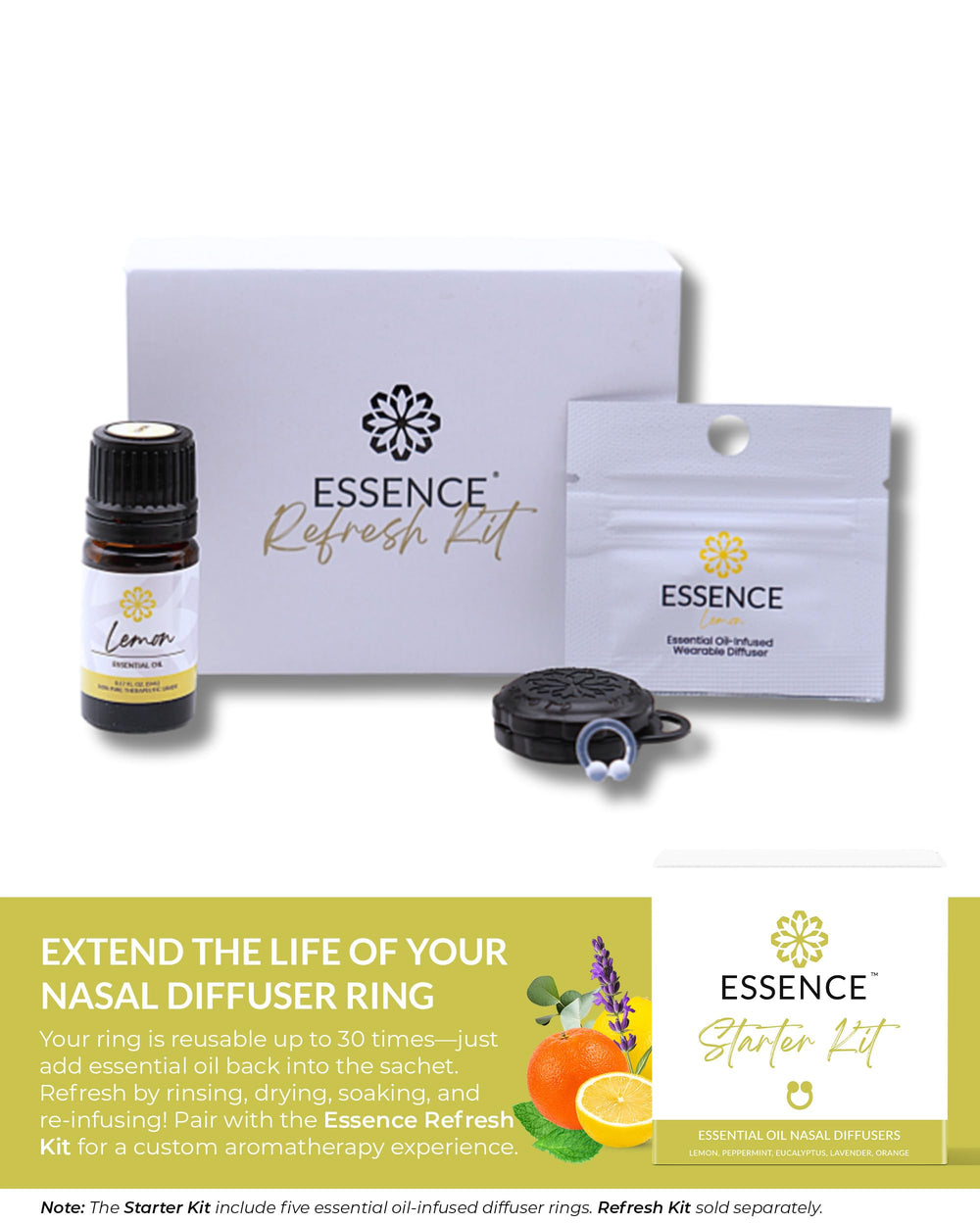 All components of Essence Starter Kit laid out