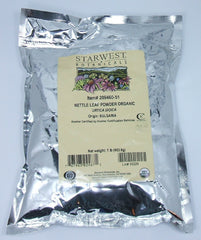 Starwest Bottanicals Organic Nettle Leaf Powder 1lb Bag - front view