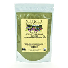 Starwest Botanicals Organic Nettle Leaf Powder 4 oz front view