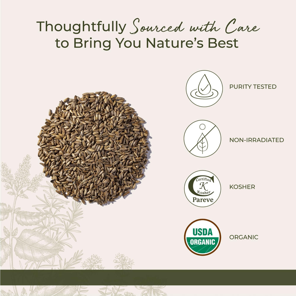 Milk thistle seeds being added to a beverage