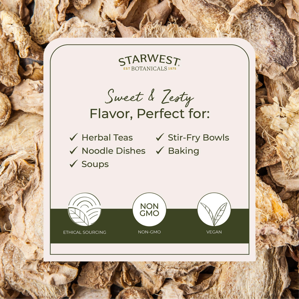 Starwest Botanicals Organic Ginger Root bulk packaging