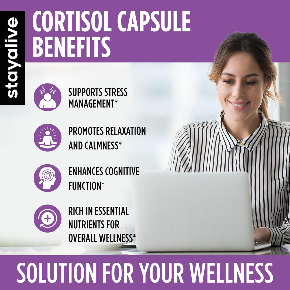 Two capsules serving size for daily cortisol support