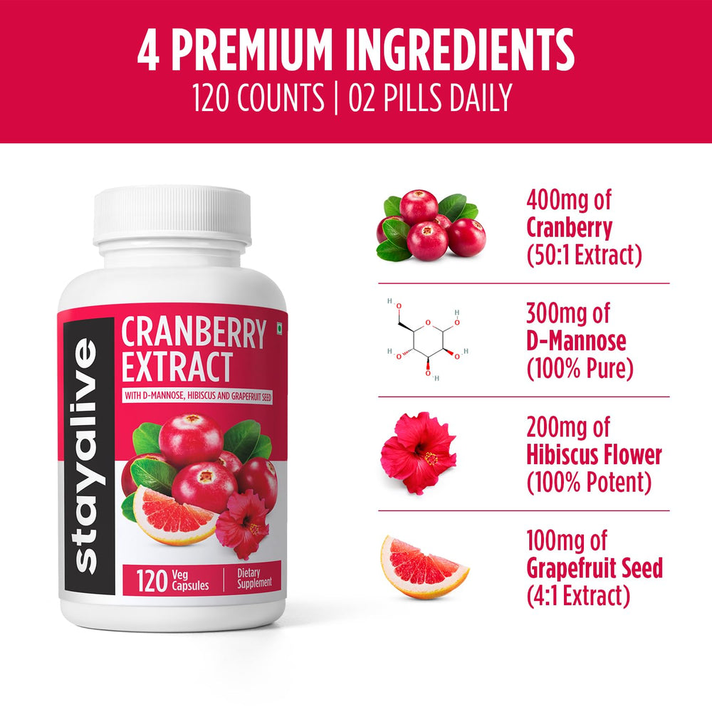 Vegan, Non-GMO, Gluten-Free cranberry pills bottle